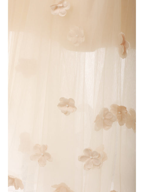 Girls Multi Color Lace 3D Flowers Pearl Trim Tulle Special Occasion Dress 2-16 - SophiasStyle.com