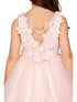 Girls Multi Color Lace 3D Flowers Pearl Trim Tulle Special Occasion Dress 2-16 - SophiasStyle.com