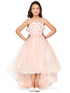 Girls Multi Color Lace 3D Flowers Pearl Trim Tulle Special Occasion Dress 2-16 - SophiasStyle.com