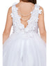 Girls Multi Color Lace 3D Flowers Pearl Trim Tulle Special Occasion Dress 2-16 - SophiasStyle.com