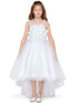 Girls Multi Color Lace 3D Flowers Pearl Trim Tulle Special Occasion Dress 2-16 - SophiasStyle.com