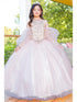 Girls Blush Mini Quinceaneara Glitter Tulle Ball Gown Dress 2-16 - SophiasStyle 1