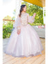 Girls Blush Mini Quinceaneara Glitter Tulle Ball Gown Dress 2-16 - SophiasStyle 2