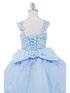Girls Multi Color 3D Puff Print Sparkling Corset Back Flower Girl Dress 2-16 - SophiasStyle.com