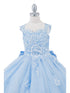 Girls Multi Color 3D Puff Print Sparkling Corset Back Flower Girl Dress 2-16 - SophiasStyle.com
