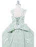 Girls Multi Color 3D Puff Print Sparkling Corset Back Flower Girl Dress 2-16 - SophiasStyle.com