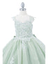 Girls Multi Color 3D Puff Print Sparkling Corset Back Flower Girl Dress 2-16 - SophiasStyle.com