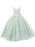 Girls Multi Color 3D Puff Print Sparkling Corset Back Flower Girl Dress 2-16 - SophiasStyle.com