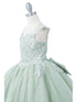 Girls Multi Color 3D Puff Print Sparkling Corset Back Flower Girl Dress 2-16 - SophiasStyle.com