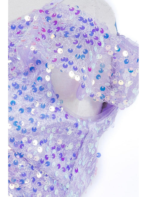 Girls Rainbow Sequin Off Shoulder Short Party Dress, Sizes 2-16 - SophiasStyle.com