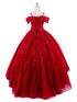 Girls Bliss Multi Color Sweetheart Sequin Glitter Lace Train Ball Gown 2-16 - SophiasStyle.com