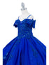 Girls Bliss Multi Color Sweetheart Sequin Glitter Lace Train Ball Gown 2-16 - SophiasStyle.com
