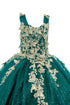 Bliss Multi-Color Metallic 3D Butterflies Glitter Tulle Pageant Princess Dress Gown 2-16 - SophiasStyle.com