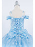 Girls Multi Color Bliss Mini Quince Off-Shoulder Tail Pageant Dress 2-16 - SophiasStyle.com