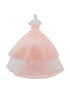 Girls Multi Color Bliss Mini Quince Off-Shoulder Tail Pageant Dress 2-16 - SophiasStyle.com