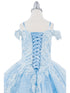 Bliss Girls 3D Puff Print Effect Glitter Tulle Ball Gown, Sizes 2-16 - SophiasStyle.com