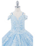 Bliss Girls 3D Puff Print Effect Glitter Tulle Ball Gown, Sizes 2-16 - SophiasStyle.com