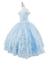 Bliss Girls 3D Puff Print Effect Glitter Tulle Ball Gown, Sizes 2-16 - SophiasStyle.com