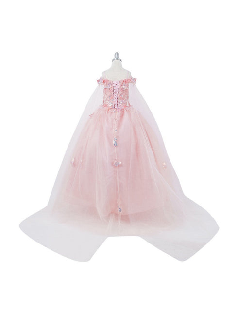 Bliss Girls Organza Butterfly Off Shoulder Party Dress with Detachable Sleeves, Sizes 2-16 - SophiasStyle.com