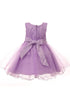 Baby Girls Lilac Glitter Tulle Pearls Lace Easter Flower Girl Dress 3-24M back - SophiasStyle.com