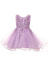 Baby Girls Lilac Glitter Tulle Pearls Lace Easter Flower Girl Dress 3-24M - SophiasStyle.com