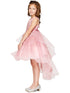 Girls Lace Applique High Low Bridesmaid Dress 2-12 - SophiasStyle.com