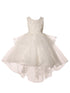 Girls Lace Applique High Low Bridesmaid Dress 2-12 - SophiasStyle.com