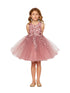 Girls Multi Color Lala & Erina 3D Flowers Adorned Tulle Flower Girl Dress 2-12 - SophiasStyle.com