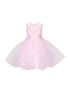 Girls Multi Color Lala & Erina 3D Flowers Adorned Tulle Flower Girl Dress 2-12 - SophiasStyle.com