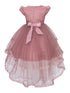 Girls Multi Color Lala & Erina Sequin Lace High Low Flower Girl Dress 2-12 - SophiasStyle.com
