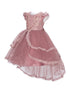 Girls Multi Color Lala & Erina Sequin Lace High Low Flower Girl Dress 2-12 - SophiasStyle.com
