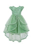 Girls Multi Color Lala & Erina Sequin Lace High Low Flower Girl Dress 2-12 - SophiasStyle.com