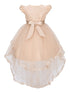 Girls Multi Color Lala & Erina Sequin Lace High Low Flower Girl Dress 2-12 - SophiasStyle.com