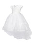 Girls Multi Color Lala & Erina Sequin Lace High Low Flower Girl Dress 2-12 - SophiasStyle.com
