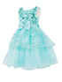Girls Multi Color Lala & Erina Sequin Ribbon Adorned Flower Girl Dress 2-12 - SophiasStyle.com