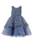 Girls Multi Color Lala & Erina Sleeveless Sequin Lace Flower Girl Dress 2-12 - SophiasStyle.com