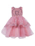 Girls Multi Color Lala & Erina Sleeveless Sequin Lace Flower Girl Dress 2-12 - SophiasStyle.com