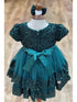 Baby Girls Lala & Erina Hunter Green Sequin Adorned Flower Girl Dress 3-24M back 2