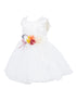 Baby Girls Lala & Erina Ivory Satin Lace Headband Flower Girl Dress 3-24M front