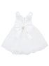 Baby Girls Lala & Erina White Lace Satin Flower Girl Dress 3-24M back 2
