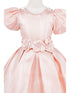 Girls Lala & Erina Blush Puff Sleeve Pleated Flower Girl Dress 2-12 - SophiasStyle.com detail