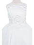 Girls Lala & Erina White Satin Tulle Sequin Patch Flower Girl Dress 2-12 SophiasStyle.com detail