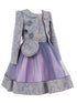 Girls Lala & Erina Royal Blue Jacket Shoulder Bag Dress 3Pc Outfit SophiasStyle.com side