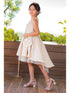 Girls Lala & Erina Champagne Jacquard High-Low Shoulder Bag 2Pc Dress Outfit 2-12 SophiasStyle.com model side