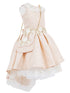 Girls Lala & Erina Champagne Jacquard High-Low Shoulder Bag 2Pc Dress Outfit 2-12 SophiasStyle.com side