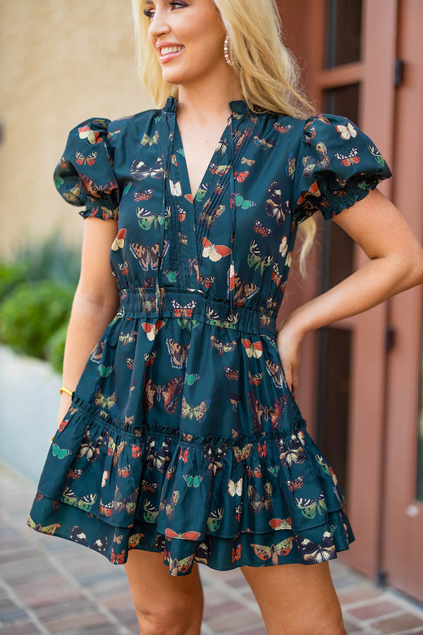 clementine-elastic-waist-mini-dress-dragonfly BuddyLove - Sophia's StyleApparel & Accessories > Clothing > Dresses > Short Dresses-1