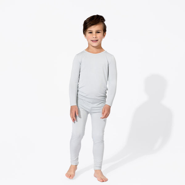 cloud-grey-bamboo-kids-pajamas-bellabu-bear - Sophia's Style The "Easy Two-Piecey"-1