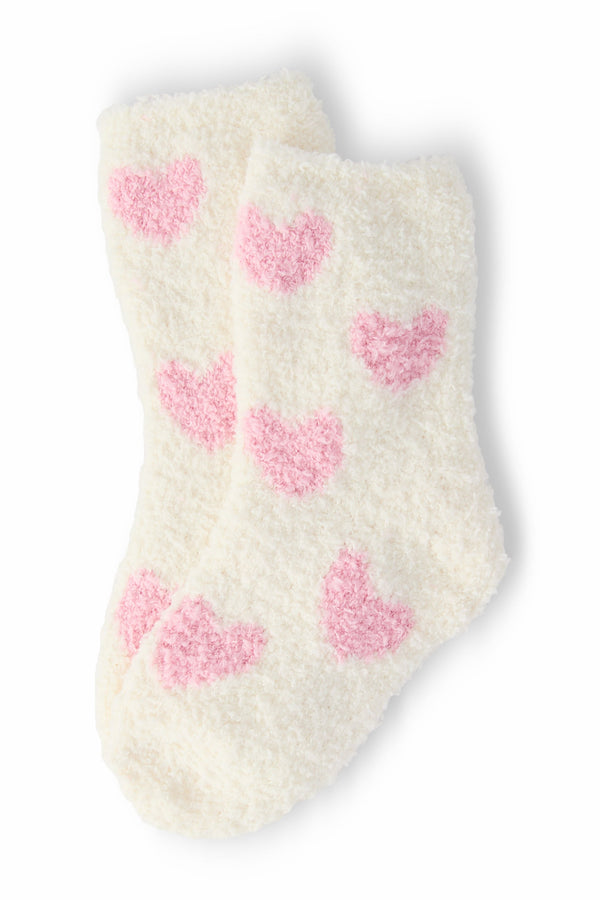 coconut-light-pink-heart-cozy-socks Mila & Rose - Sophia's StyleCozy Socks-1