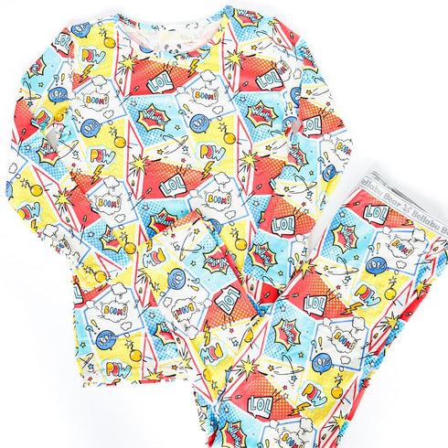 comic-hero-bamboo-kids-pajamas- - Sophia's Style -11