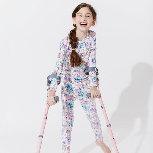 comic-purple-bamboo-kids-pajamas-bellabu-bear - Sophia's Style -3